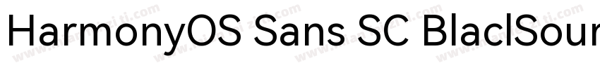 HarmonyOS Sans SC BlaclSourceHanSan字体转换